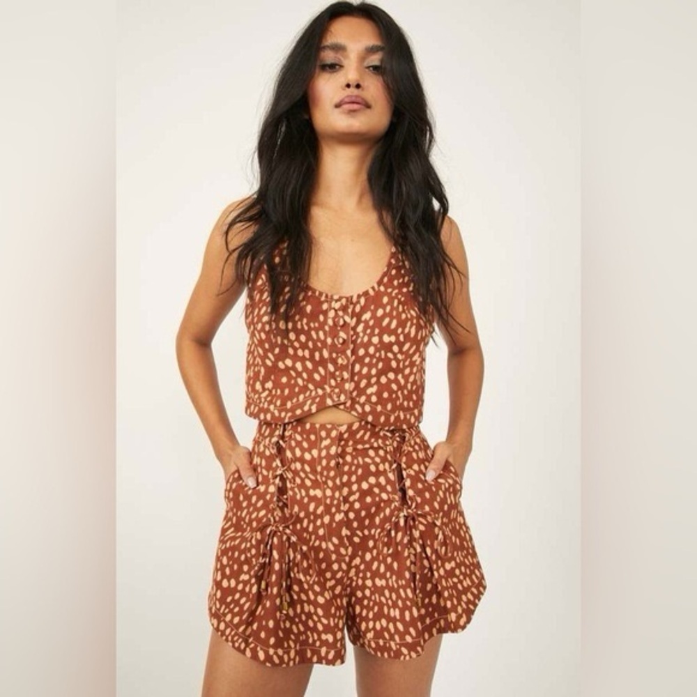 Free People Bennett Crop Cotton Shorts - Picture 1 of 9
